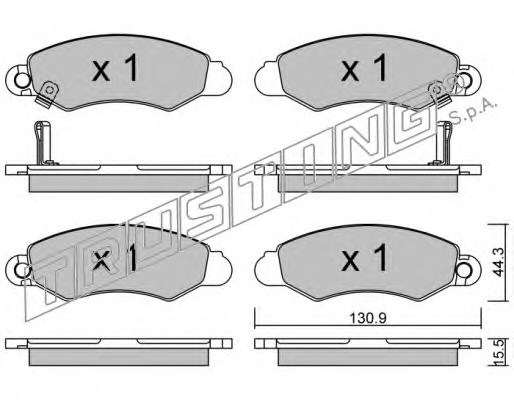 Тормозные колодки TRUSTING 433.0