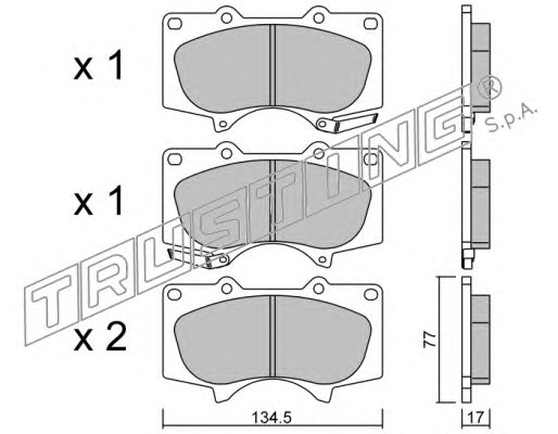 470.0 TRUSTING Тормозные колодки