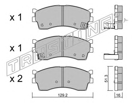 528.0 TRUSTING Тормозные колодки