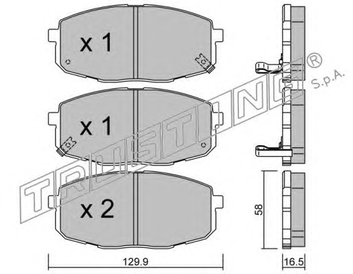 529.0 TRUSTING Тормозные колодки