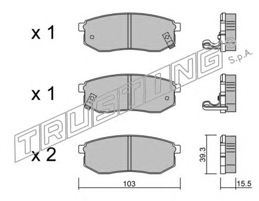 530.0 TRUSTING Тормозные колодки
