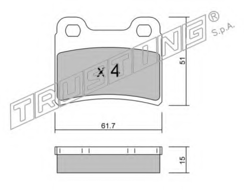 Тормозные колодки TRUSTING 551.0