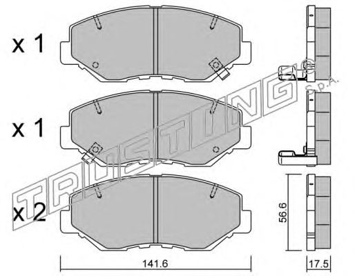 622.0 TRUSTING Тормозные колодки