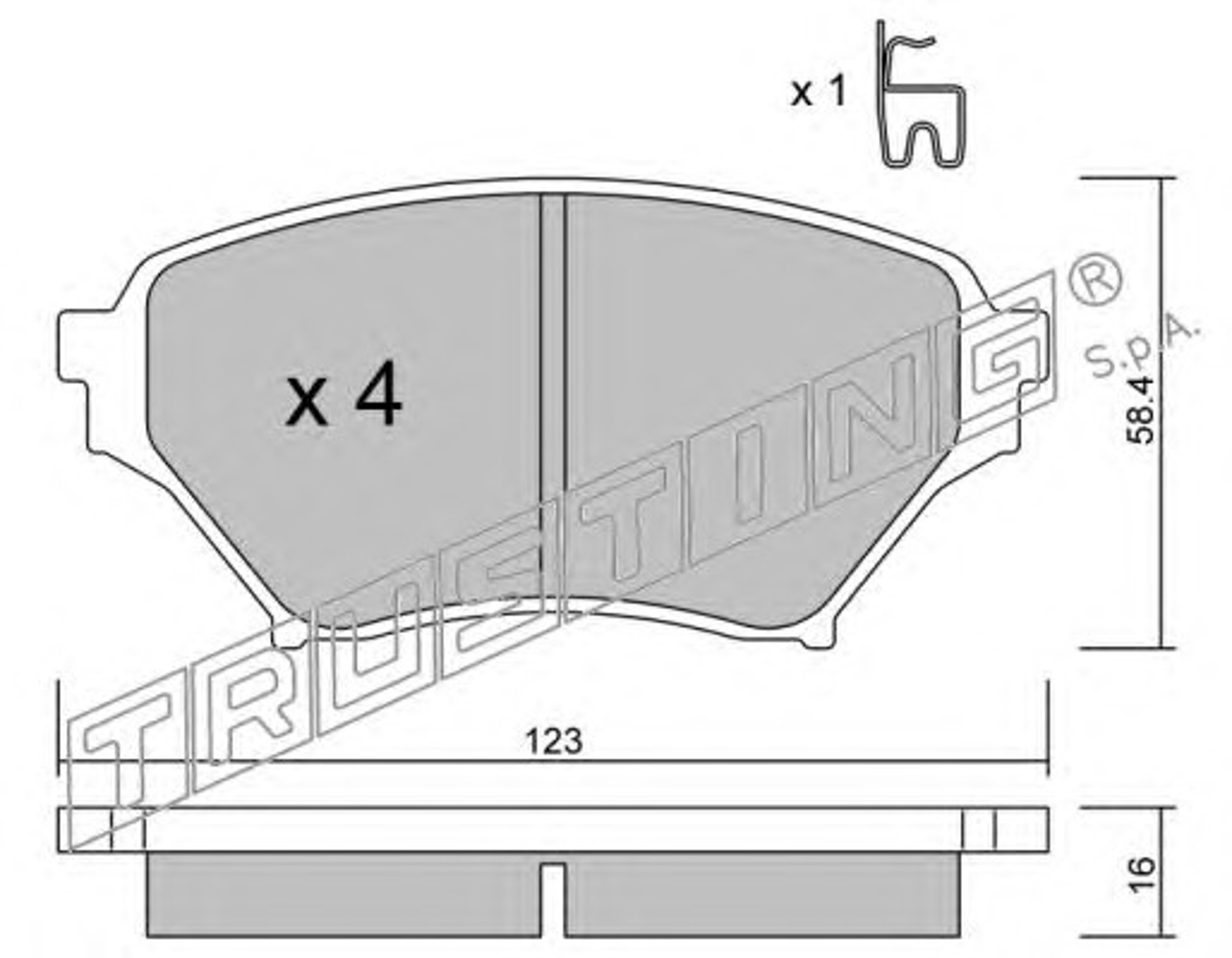 623.0 TRUSTING Колодки тормозные дисковые