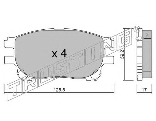 631.0 TRUSTING Тормозные колодки