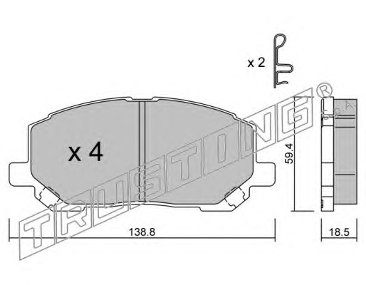 632.0 TRUSTING Тормозные колодки