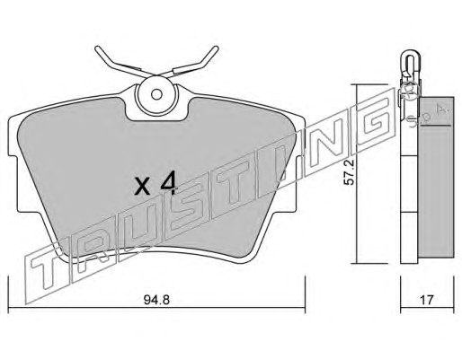 651.0 TRUSTING Тормозные колодки