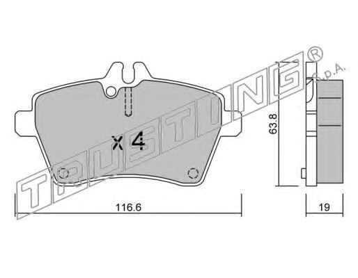 662.0 TRUSTING Тормозные колодки