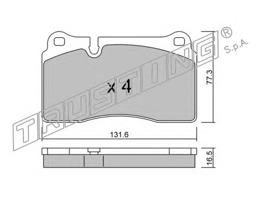 675.0 TRUSTING Тормозные колодки