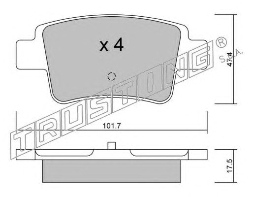 Тормозные колодки TRUSTING 721.0