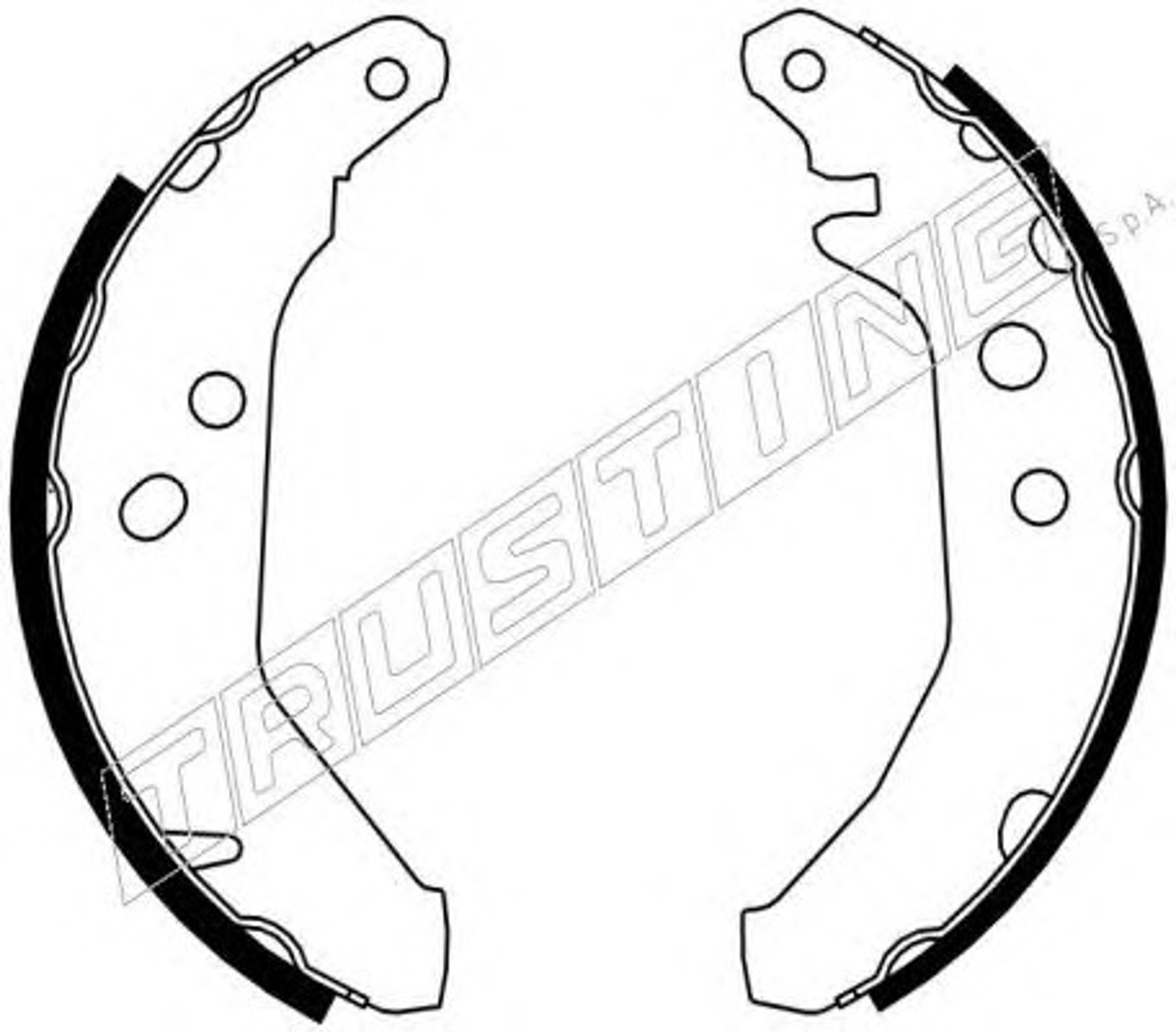 7227 TRUSTING Комплект тормозных колодок