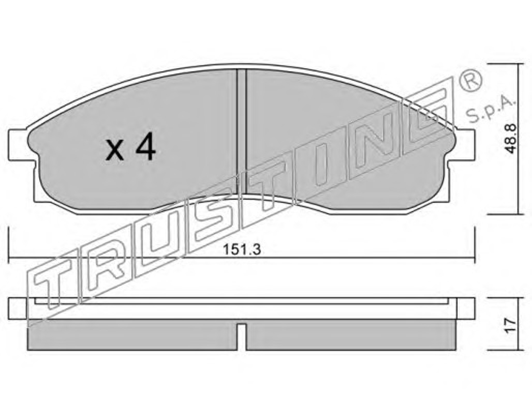 Колодки тормозные дисковые TRUSTING 756.0