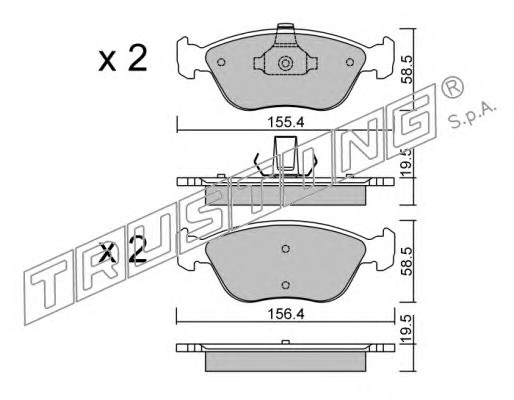 Тормозные колодки TRUSTING 849.0