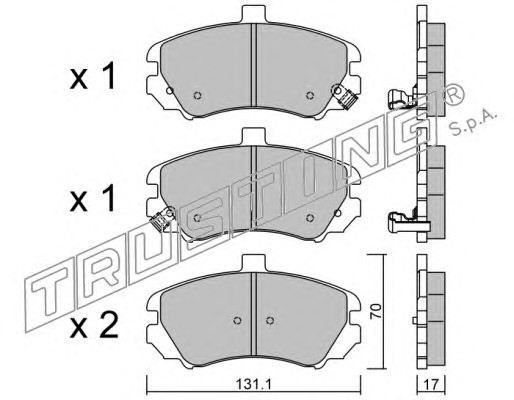 Тормозные колодки TRUSTING 901.0