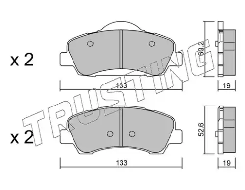 998.0 TRUSTING Тормозные колодки