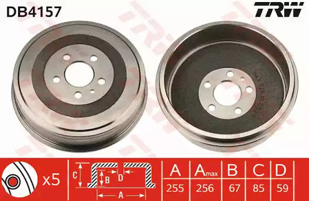 Барабан тормозной TRW DB4157