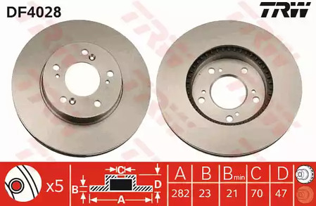 Тормозные диски TRW DF4028