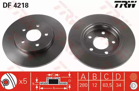 Тормозные диски TRW DF4218