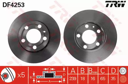 Тормозные диски TRW DF4253