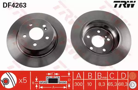 Тормозные диски TRW DF4263