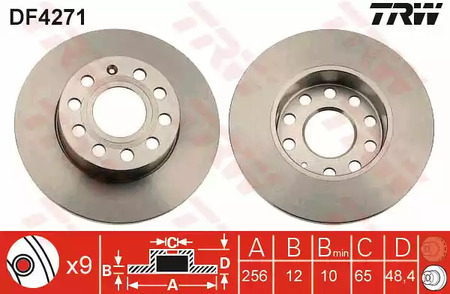 Тормозные диски TRW DF4271