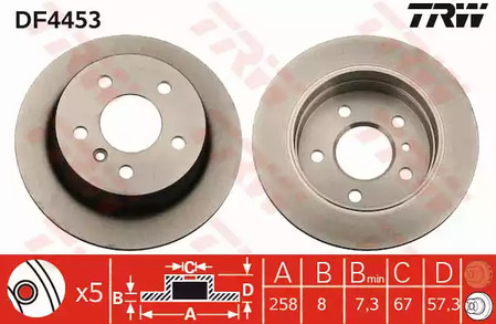 Тормозные диски TRW DF4453