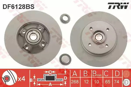 DF6128BS TRW Тормозные диски