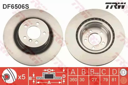 Тормозные диски TRW DF6506S