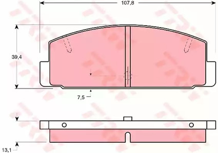 GDB1027 TRW Тормозные колодки