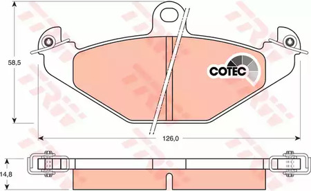 Комплект тормозных колодок дисковый тормоз cotec