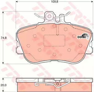 GDB1094 TRW Тормозные колодки