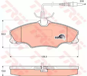 GDB1193 TRW Тормозные колодки