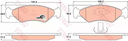 Тормозные колодки TRW GDB1221