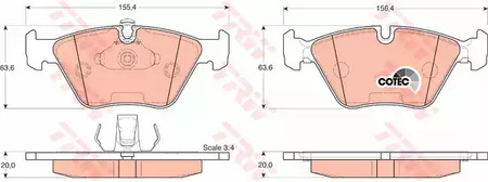 GDB1264 TRW Колодки тормозные дисковые