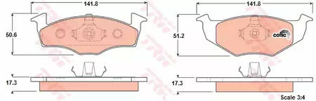 GDB1274 TRW Тормозные колодки