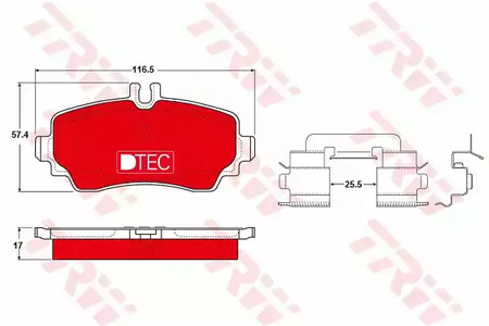 Колодки тормозные дисковые TRW GDB1293DTE