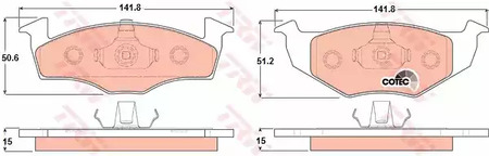 Колодки тормозные дисковые TRW GDB1306