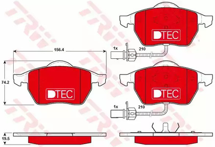 GDB1307DTE TRW Колодки тормозные дисковые