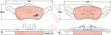 GDB1358 TRW Тормозные колодки