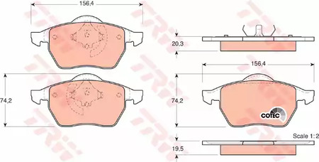 GDB1376 TRW Тормозные колодки