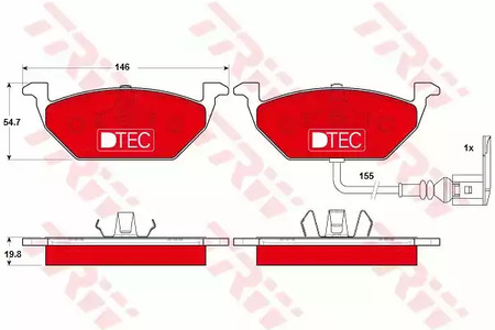 GDB1386DTE TRW Колодки тормозные дисковые