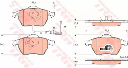 Тормозные колодки TRW GDB1403