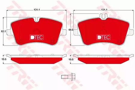 Колодки тормозные дисковые TRW GDB1413DTE