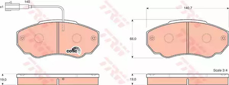 GDB1517 TRW Тормозные колодки