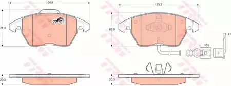 GDB1550 TRW Тормозные колодки