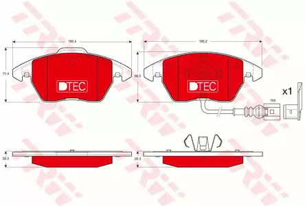 GDB1550DTE TRW Тормозные колодки