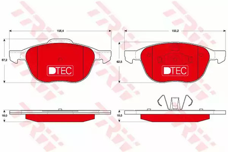 Комплект тормозных колодок дисковый тормоз dtec cotec