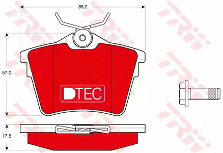 GDB1596DTE TRW Тормозные колодки