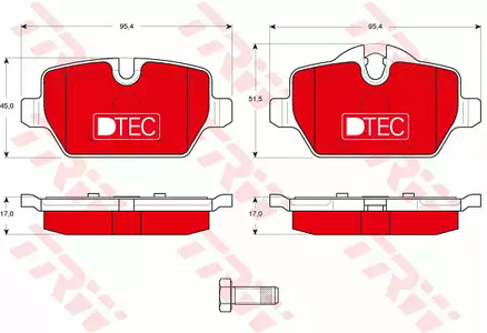 GDB1612DTE TRW Колодки тормозные дисковые