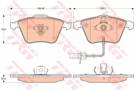 GDB1617 TRW Тормозные колодки